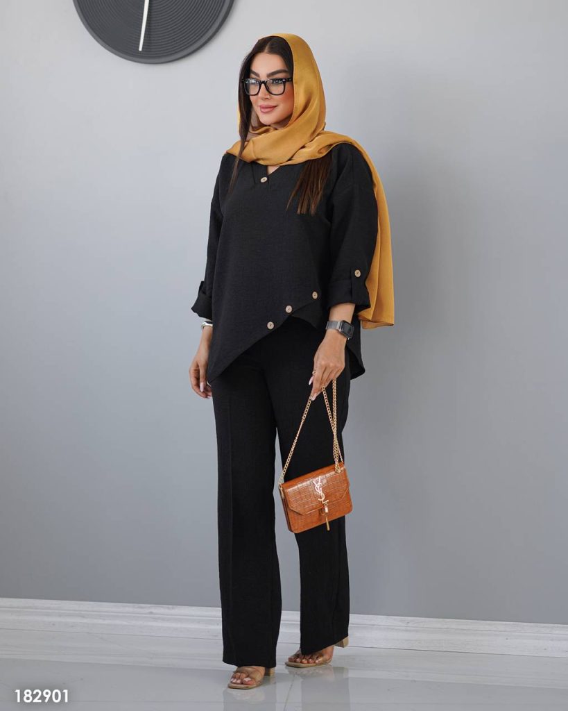 ست شومیز شلوار مدل 10010 زنانه جنس شانتون و خنک